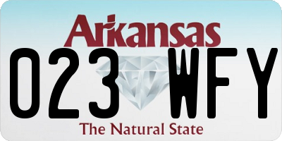 AR license plate 023WFY