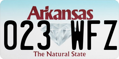 AR license plate 023WFZ