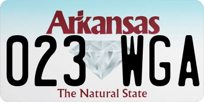 AR license plate 023WGA