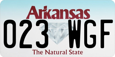 AR license plate 023WGF