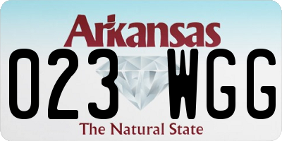 AR license plate 023WGG