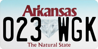 AR license plate 023WGK