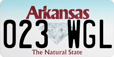AR license plate 023WGL