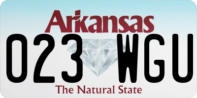 AR license plate 023WGU