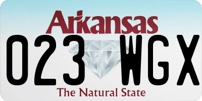 AR license plate 023WGX