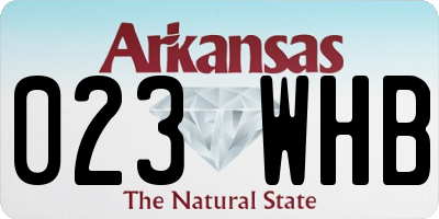 AR license plate 023WHB