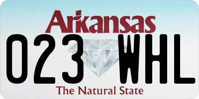 AR license plate 023WHL