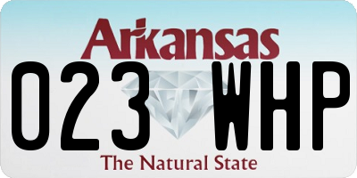 AR license plate 023WHP