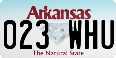AR license plate 023WHU