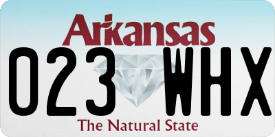 AR license plate 023WHX