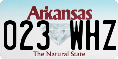 AR license plate 023WHZ