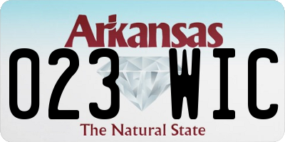 AR license plate 023WIC
