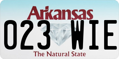 AR license plate 023WIE
