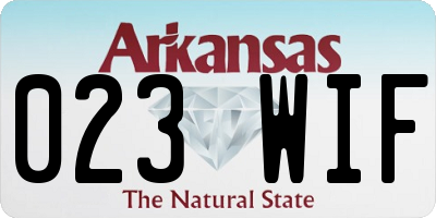 AR license plate 023WIF