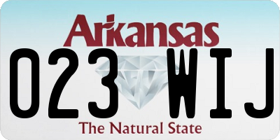 AR license plate 023WIJ