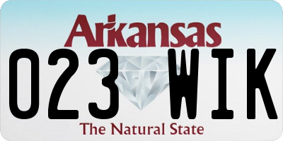 AR license plate 023WIK