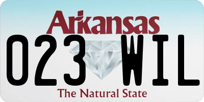 AR license plate 023WIL