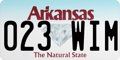 AR license plate 023WIM