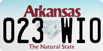 AR license plate 023WIO