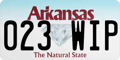AR license plate 023WIP