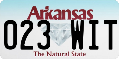 AR license plate 023WIT
