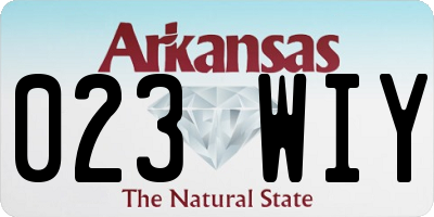 AR license plate 023WIY