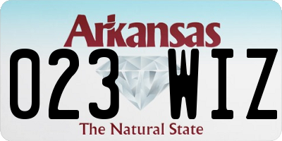 AR license plate 023WIZ