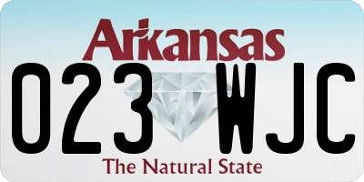 AR license plate 023WJC