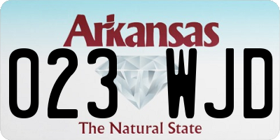 AR license plate 023WJD