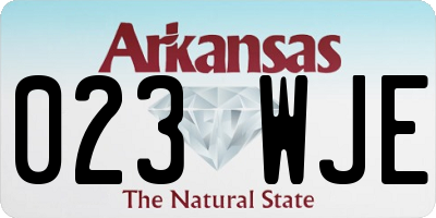AR license plate 023WJE