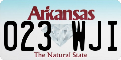 AR license plate 023WJI