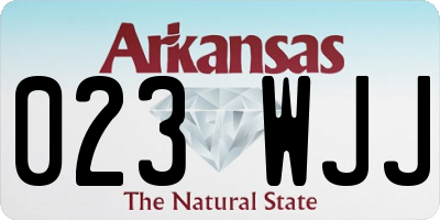 AR license plate 023WJJ