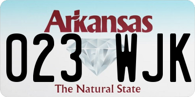 AR license plate 023WJK