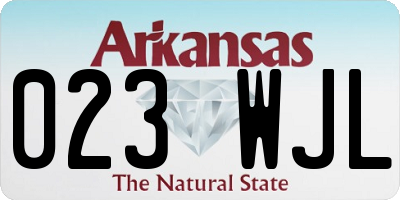 AR license plate 023WJL