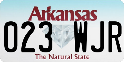 AR license plate 023WJR