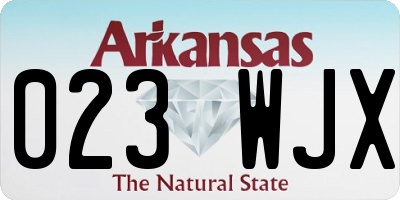 AR license plate 023WJX