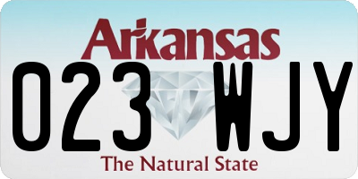 AR license plate 023WJY