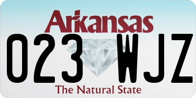 AR license plate 023WJZ