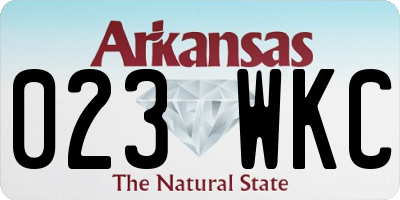AR license plate 023WKC