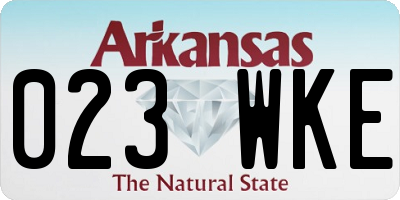 AR license plate 023WKE