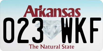 AR license plate 023WKF