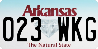 AR license plate 023WKG