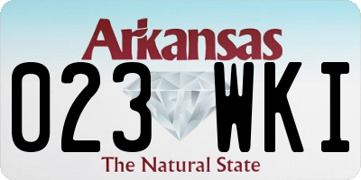 AR license plate 023WKI