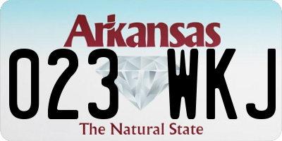 AR license plate 023WKJ