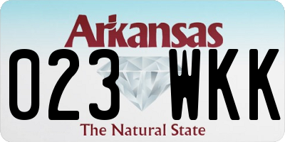 AR license plate 023WKK