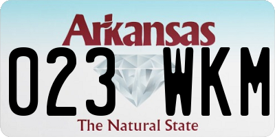 AR license plate 023WKM