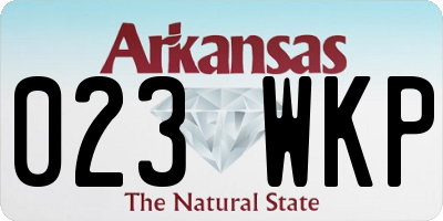 AR license plate 023WKP
