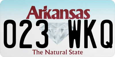 AR license plate 023WKQ