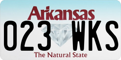AR license plate 023WKS