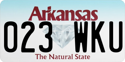 AR license plate 023WKU